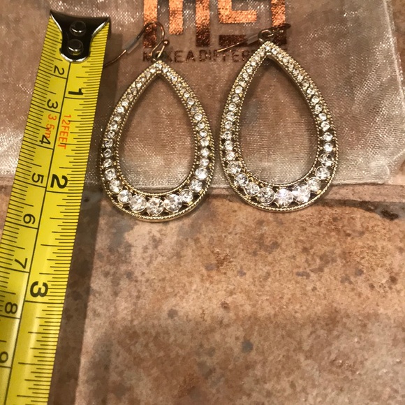 Express Rhinestone Drop Earrings $29! - Picture 3 of 4